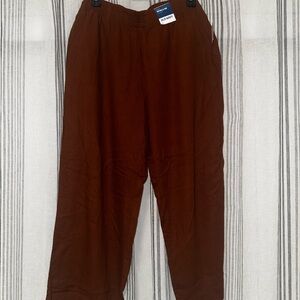 Women’s Linen Wide Leg Pants NWT SIZE XL BROWN